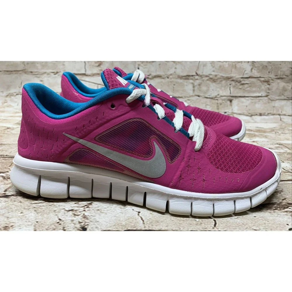 Nike Youth Free Run 3 Pink Athletic Sneaker MN# 512098-602 US Size 5Y Preowned